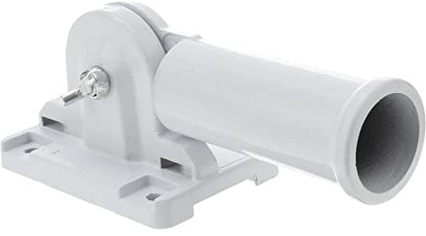 MOTHNUR Adjustable 1-inch Diameter Flag Pole Holder Wall-mounted Bracket 180-degree Rotation Aluminum Alloy White for Outdoor Garden Flags