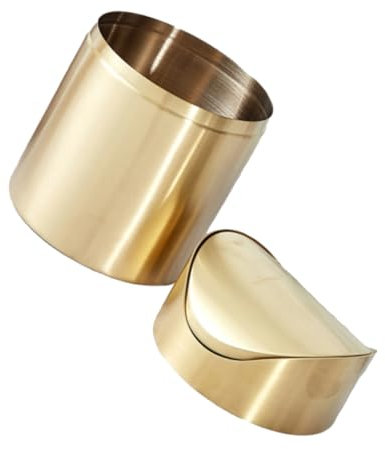 GLEAVI Corbeille à Papier Petite Poubelle De Bureau Poubelle De Voiture Dorée Pour Maison Le Bureau La Cuisine