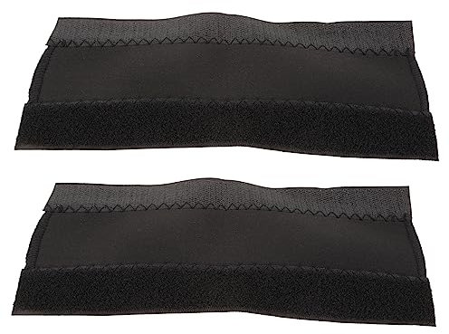 Toyvian 2pcs Bicycles Chain Guard Neoprene Protective Bike Chain Cover with Hook and Loop Strap Black Easy Cleaning Fit Road Bike Travel