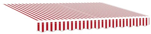 vidaXL Toldo Retráctil Automático Rayado Rojo y Blanco 300 x 250 cm Resistente a la Intemperie. Una solución Elegante para Dar Sombra en Balcones, Patios, y Jardines Exteriores, Terra