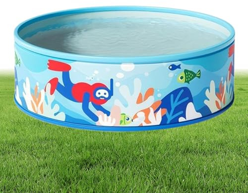 Lembeauty Piscine,Piscine Pataugeoire - Bassin Portable Rond en PVC Renforcé pour et Adultes Usage Extérieur
