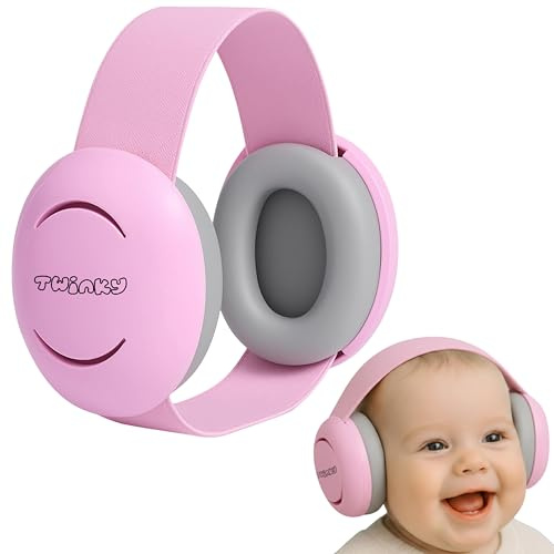 Twinky Cache-oreilles pour bébé de 0 à 36 mois – Casque antibruit bébé – Cache-oreilles confortables et réglables pour nourrissons, nouveau-nés et tout-petits – Protection auditive et meilleur sommeil