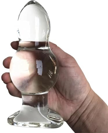 CYGzeon Anal Buttplug 45-70mm Super Big Pumpkin Glass Anal Plug Masturbator Anal Ball Huge Glass Butt Plug Sex Machine Anal Sex Toys for Couples