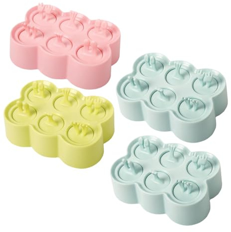 TOYANDONA 4 ensembles Moule à Glace Silicone DIY Moules Pop-corn Animaux Réutilisables Résistants Au Froid pour Crème Glacée Yaourt Glaçons Lot