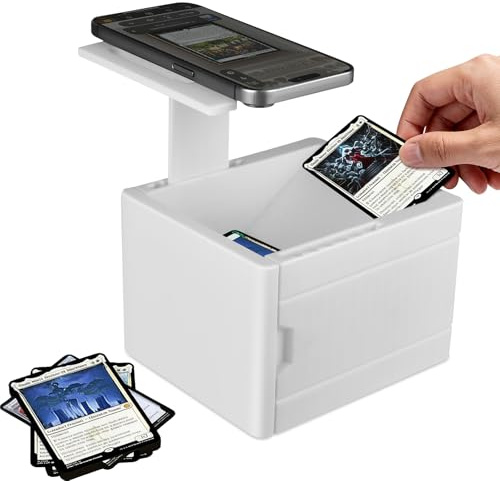 Scanbox para Cartas MTG TCG, Soporte para Escáner de Cartas Coleccionables, Soporte para Teléfono Escáner Portátil Compatible con ManaBox, Escaneo Rápido e Información de Precios de Cartas Magic
