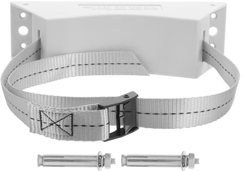 ULTECHNOVO Soporte para Cilindro de Gas 40 Litros Gris de Plástico Correa Ajustable para Montaje en Pared, Accesorio Industrial para Tanques de Gas Seguro y Resistente