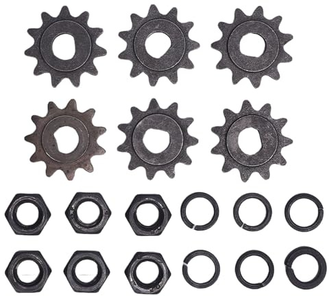 ANKROYU 25H 11T Motor Sprocket High Strength Metal Chain Sprocket with D Hole Nut Spring Kit for Motorcycle ATV Dirt Bike 10mm Inner Diameter 6 Piece Professional Set