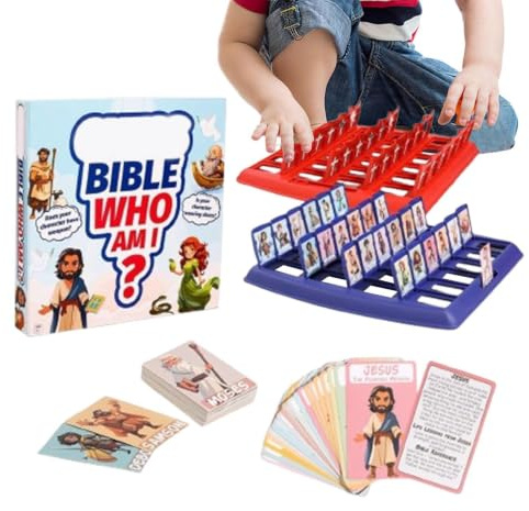 Ratet Mal, Die Bibel, Wer Ich Bin Lustiges Ratespiel – Klassische 24 Bibelfiguren Mit Lebensgeschichte Und Verskarten, Lustiges Ratespiel Für Soziale Situationen, Geburtstage, Freunde