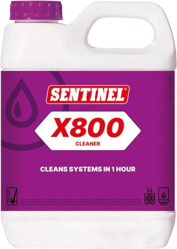 Sentinel X800 Central Heating System Cleaner 1 Litre | Cleans in 1 Hour, Removes Sludge & Debris, Boiler Compatible, Liquid Formula, Endorsed Product