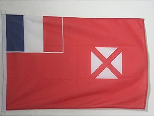 AZ FLAG Pavillon Wallis et Futuna 90x60 cm Maille Bloquée Anneaux Plastique | Usage extérieur et nautique Pavillon nautique wallisien futunien avec anneaux en plastique polyester maille