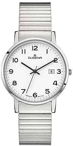 Dugena Herren Quarz-Armbanduhr, Elastisches Zugband, Gehärtetes Mineralglas, Moma Comfort