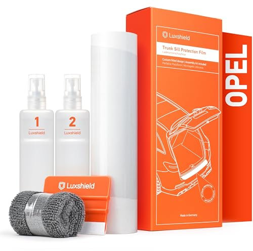 Luxshield Pellicola Protettiva per Bordo di Carico per Opel Adam M13 I 2012-2019 - Protezione Paraurti, antigraffio, per vernice - Trasparente