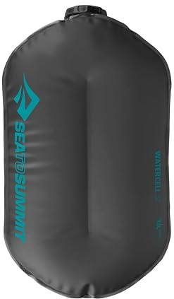 Sea to Summit - Watercell - Wasserbehälter & -Spender - Durchflusskontrolle & Duschkopf - BPA-freie Innenbeschichtung aus TPU - Kompakt - Wandern & Camping - Smoke