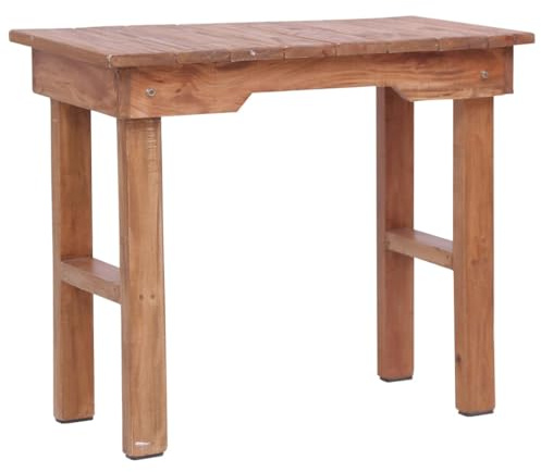 vidaXL Solid Wooden Side Table - Rustic Mahogany End Table - Versatile Design - Ample Space - Durable Plant/Nightstand/Telephone Holder