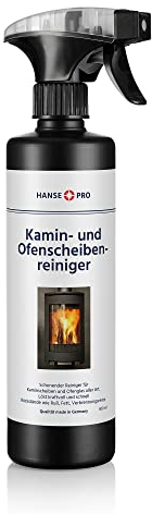 HANSE PRO Kamin- und Ofenscheiben-Reiniger, 500 ml I Ideal gegen hartnäckige Verschmutzungen wie Eingebranntes, Teer und Ruß I Kaminglas-Reiniger I Ofenglas-Reiniger (1 x 500 ml)