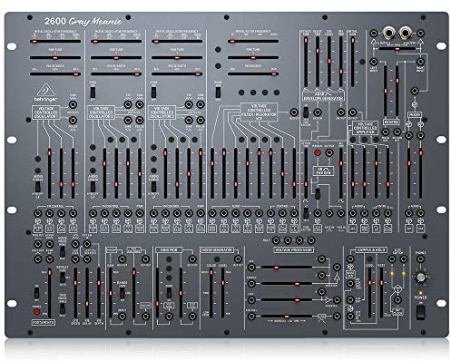 Behringer 2600 GRAY MEANIE Special Edition Semi-Modular Analog Synthesizer with 3 VCOs, Multi-Mode VCF and Spring Reverb in 8U Rack-Mount Format