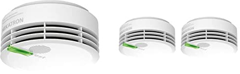Hekatron Genius Plus – Rauchmelder 10 Jahre Batterie – 4 Stück | Testsieger Stiftung Warentest – made in Germany – inkl. 4x Klebepad – App-unterstützt – Feuermelder – mehrsprachig