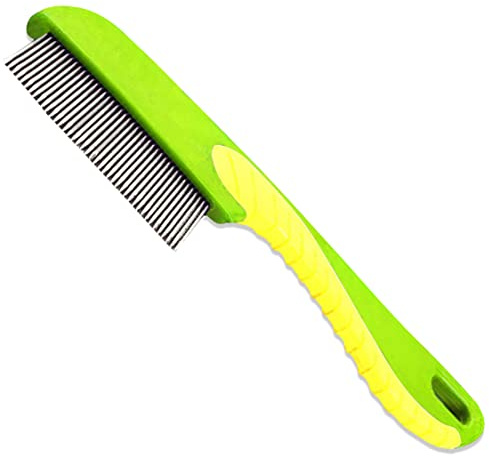Extra feiner Nissenhaar-Kamm, großer Griff, Läuse, Eier, Larven-Entferner, Anti-Läuse (grün)