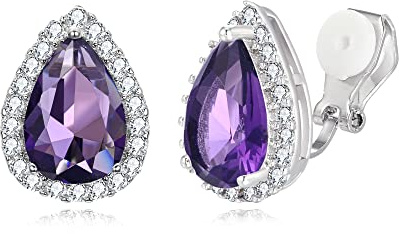 EVER FAITH Damen voller Zirkonia Hochzeit Teardrop Ohrstecker