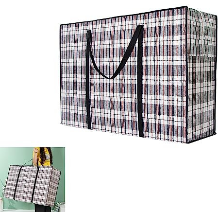 1pcs Laundry Bag Heavy Duty Storage Bags,Extra Value Large Strong and Durable Laundry Bags,Large Laundry bags with Zips,Multipurpose Storage Bag,for Moving House,Clothing & Wardrobe Storage Packing