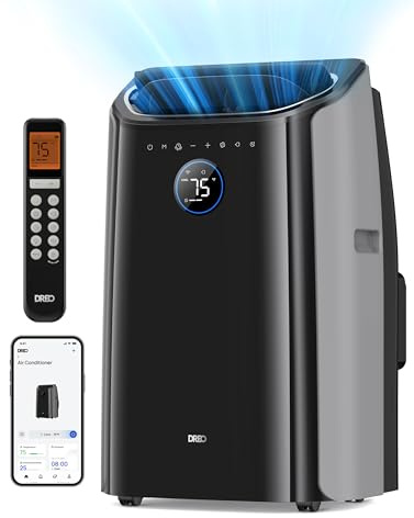 Dreo Portable Air Conditioners, 10,000 BTU Air Conditioner for Bedroom with Drainage-free Cooling, 46dB Quiet, APP/Voice/Remote, 24h Timer with Fan & Dehumidifier, Smart AC Unit for Room Indoors
