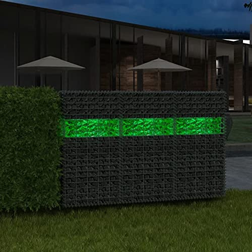 Gecheer Gabion Rocks Glass Decorative Stones for Garden decorative Rocks Green 60-120 mm 25 kg