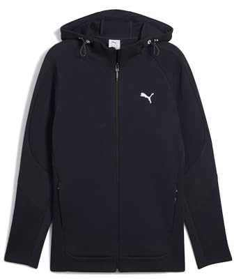 Puma EVOSTRIPE Full-Zip Hoodie DK, Vestes Sweat Homme, New Navy,