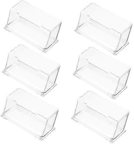 Parliky 6stücke Visitenkartenhalter Aus Transparentem Kunststoff Für Schreibtisch Visitenkarten-display-box Visitenkarten-organizer Mit Stabiler Basis