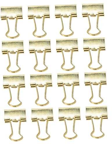 SEWACC 16stücke Teiliges Goldene Büroklammern Langlebige Für Akten Dokumentenorganisation Starke Klemmkraft Elegantes Design Für Schule Und Bürobedarf