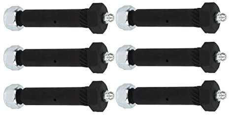 Anhänger-Blattfeder-Schäkelbolzen, 6-teiliges Anhänger-Aufhängungsbolzen-Set, Aufhängungsbolzen für 2000–7000 Achsen, Stahlfeder-Schäkelbolzen mit Schmierbarer Kontermutter,
