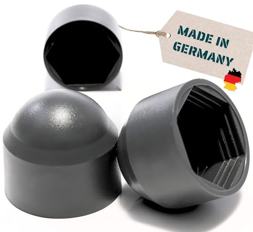 Yourkon - Sechskant Abdeckkappe, Anthrazit, Schutzkappe für Schrauben UV-beständig, wetterfest, umweltfreundlich, (100, M12)