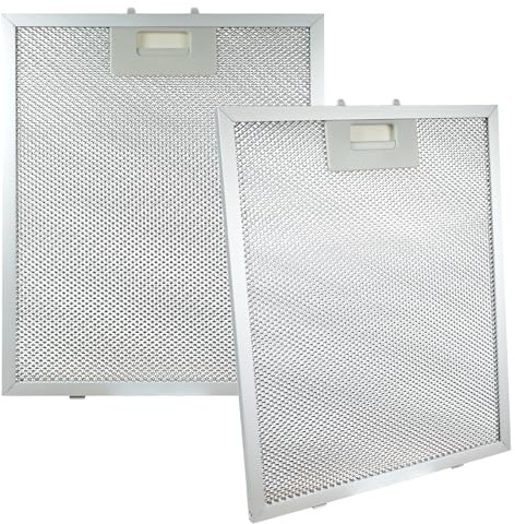Casoter Universal-Metall-Fettfilter, Aluminium, Universal-Netzhaube für Dunstabzugshaube, 2 Stück, 320 x 260 mm