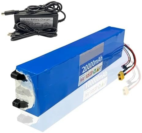 Batteria al litio da 36 V 20 Ah 10S3P per scooter M365, motore elettrico, bicicletta, ebike, sedia a rotelle, con caricabatterie da 42 V 2 A 36V20Ah