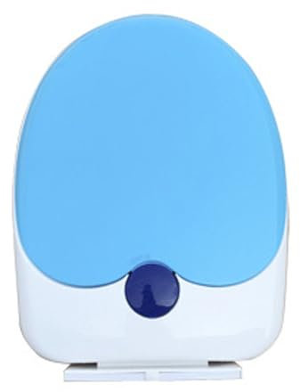 Wttfc Abattant WC avec SièGe Enfant IntéGré,PP Material Cuvette Toilette,Abattant WC avec Reducteur Enfant,WC Enfant,U-Shaped Couvercle WC Universelle, Fermeture en Douceur,Bleu