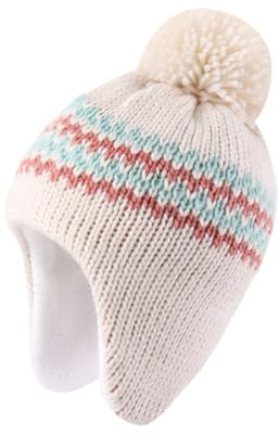 Uposao Unisex baby varm vinter vintermössa mössa stickad öronskydd hatt randig vintermössa småbarn öronlappar fleece beanie stickad mössa nyfödd baby mössa småbarn hattar