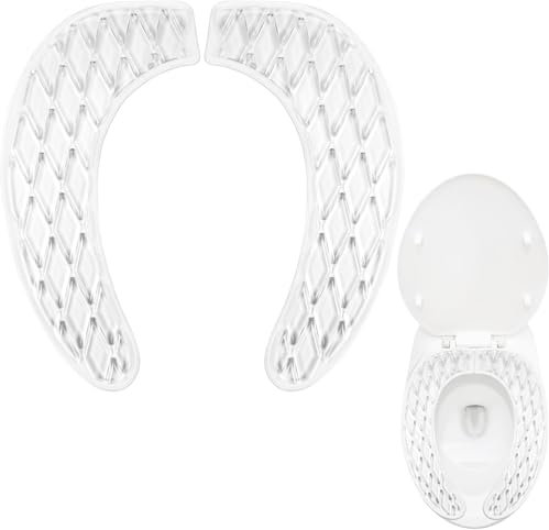 Toilettensitzbezug Weich Toilettensitzauflagen Waschbar Dicker WC Sitz Kissen Pads Sitzbezüge Toilettensitzbezug Plüsch Wc Wärmer Pad (klar)