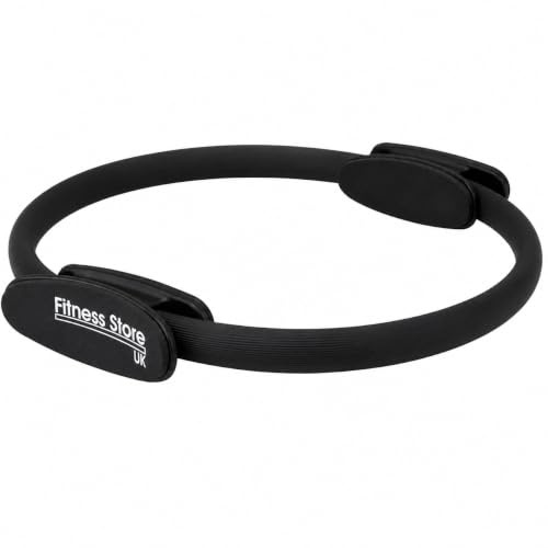 Fitness Store UK Anello magico per yoga, pilates, fitness, allenamento a casa, per forza di tutto il corpo, flessibilità, equilibrio, essenziale per tutti i livelli (nero)