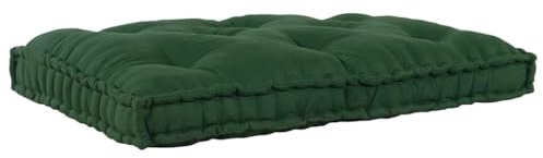 vidaXL Cuscino Verde Scuro per Pallet per l'Interno con Imbottitura in Schiuma Morbida. Perfetto per Divani e Sedie, con Fodere Rimovibili. Set Cuscini per Giardino, Patio, Terrazza e Decorazione di