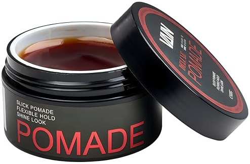 Vain Men’s Hair Pomade | Strong Hold Water-Based Formula with High Shine Finish | Professional Styling Product for Sleek, Classic, and Modern Looks | Easy Wash Out, Salon-Quality Grooming – 100g