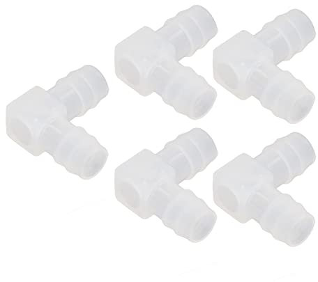 10st Plastslangfog 90 ° ELBOW BEND PP L Pipe - för Akvarium LA 12MM / 0.47IN Plastslang Jointlosanslutning90 ° Slang Jointelbågslang Joint Pipe (12mm / 0,47in)