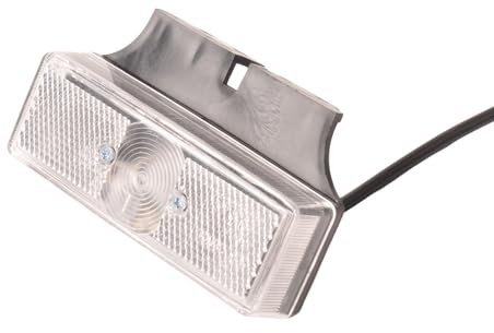 Aanhangwagendirect Radex 903 weiße Begrenzungsleuchte - 50 cm Loses Kabel - mit Halterung