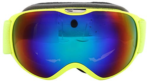 Respicefinem Occhiali Antiappannamento Giallo Per Bambini 3-12 Anni Doppio Strato PC Goggles Per Sci Arrampicata Sport Di Outdoor