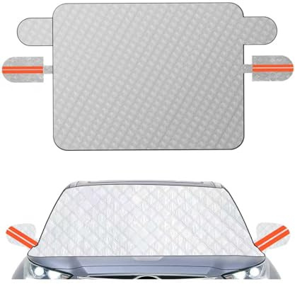 Xibao Pare Soleil Voiture,Pare Soleil Voiture Pare Brise Avant,Bache Pare Brise Protection Couverture Repliable,Couverture Pare-Brise Voiture,Convient pour Toutes Les Voitures,SUV,Camion (202x104cm)