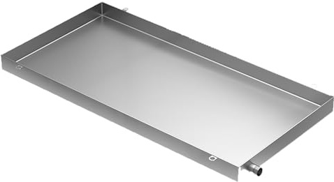 Bac de Vidange pour Unité Ac, Bac de Vidange, en Acier Inoxydable 304 avec Trou de Drainage, pour la Protection Des Sols(500x1000x50mm)
