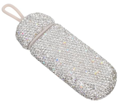 COLLBATH Bling Pill Case con Scomparti Organizer Medicinali Portatile in Plastica Leggera Contenitore per Pillole Viaggio Compatto e Resistente per Uso Quotidiano Aperto