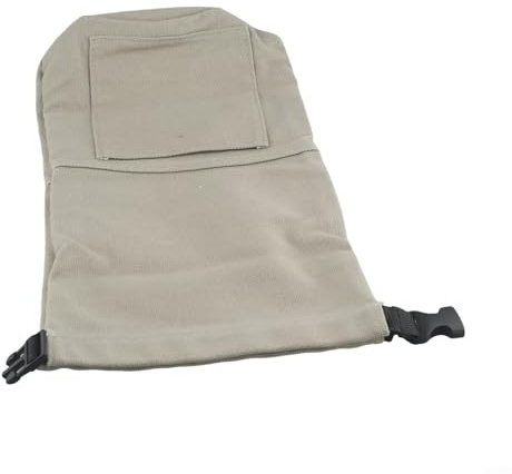 Oniissy Housse de rangement en toile pour lanternes à pétrole – Étui de protection pour lampe de camping avec fermeture à boucle supérieure, grande capacité intérieure et poche extérieure pour (gris)