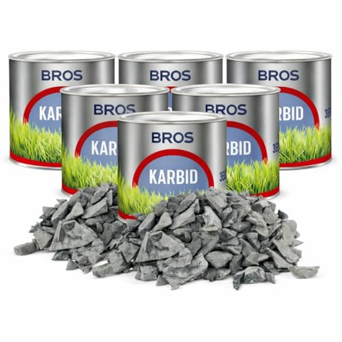 BROS - Set di 6 carburo, 6 × 500 g, in carburo di calcio, confezione da 3 kg, per talpe e arvicole, per uso esterno Veltao
