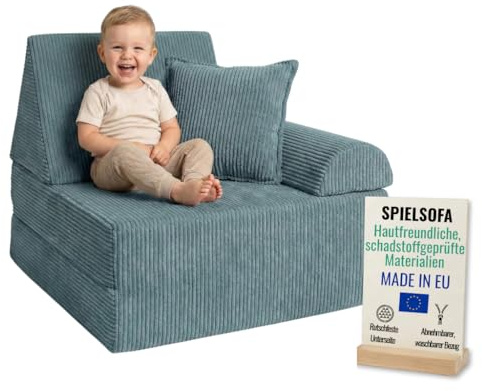 Pillows24 Kindersessel & Spielsofa fur Kinder Cord mit abnehmbaren Bezügen