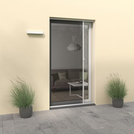 MOUSTIKIT Moustiquaire Enroulable Latérale ALU Toile Anti-Pollen - H230 cm x L140 cm - Blanc
