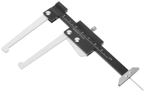 DINHEAROM Car Application Brake Measuring Pad Tool Gauge Thickness for Stainless Steel Clamping Range 0-60mm Quick Measurement Multifunctional Disc